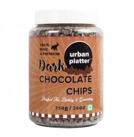 Urban Platter Dark Chocolate Chips   Plastic Jar  750 grams